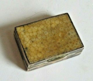 Vintage Sterling Silver Pill Box Case Snuff (bb229)