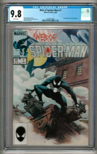Web Of Spider - Man 1 (1985) Cgc 9.  8 White Pages Simonson 1st " Vulturions "