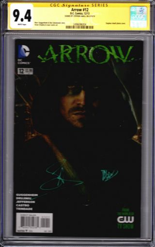 Arrow 12 Stephen Amell Photo Cover Cgc Ss 9.  4 Signed By Stephen Amell