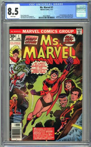 Ms Marvel 1 - Cgc 8.  5 - Vf,  White Pages Carol Danvers/captain Marvel