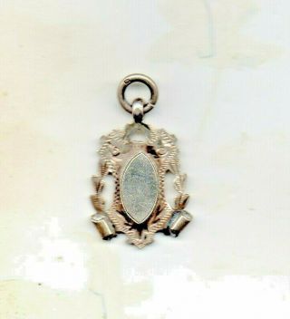 B,  Ham 1924 Silver Watch Chain Fob/pendant.  5.  58 Grams No Engraving On Reverse