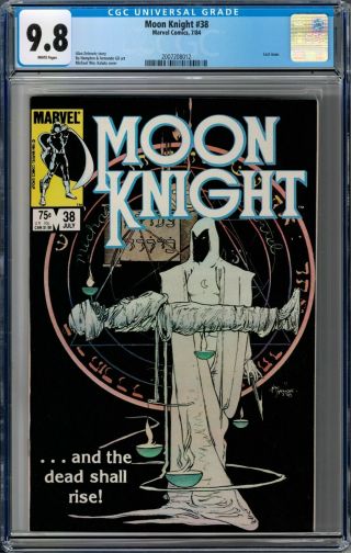 Moon Knight 38 1980 Series Cgc 9.  8 Last Issue Htf Black Kaluta Cover