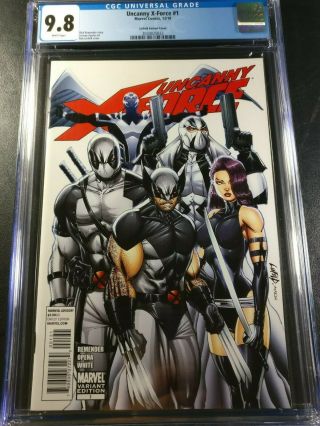 2010 Marvel Uncanny X - Force 1 Liefeld Variant Cover Cgc 9.  8 Wp