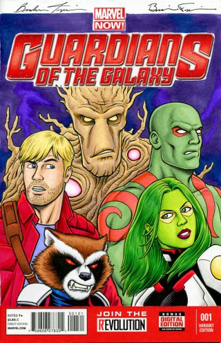 Guardians Of The Galaxy Color Sketch Cover Blank Variant By The Fraim Bros Groot