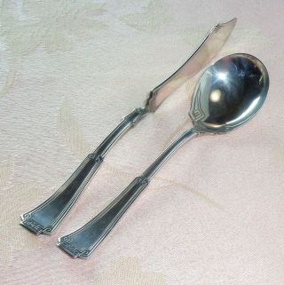 Antique Rogers Oneida Grecian Silverplate Sugar Spoon Twist Master Butter Knife