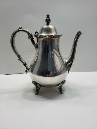 Vintage 1940swilcox International Silver American Rose Tea Pot 2.  4 Lbs 9.  5 " Tall