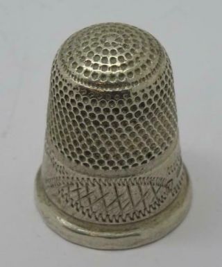 Antique English Chester Hallmarked Sterling Silver Thimble C1899