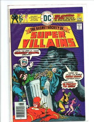 The Secret Society Of - Villains 1 Newsstand - 1977 - Very Fine