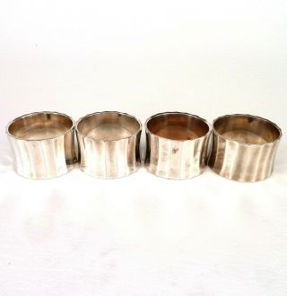 Silver Napkin Rings By William Rogers Set Of Four
