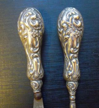 Large Silver handled Button Hook and Shoe Horn hallmarked 1913 matching set 2