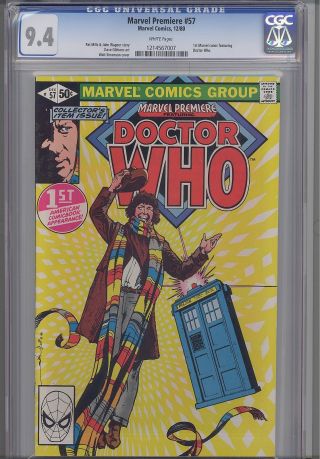 Marvel Premiere 57 Cgc 9.  4 1981 First Doctor Who In Usa Comic
