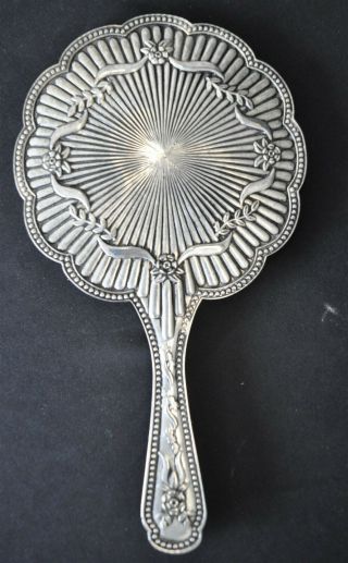 Godinger Art Nouveau/ Deco Silverplate Hand Mirror & Brush Cosmetology Vanity 2