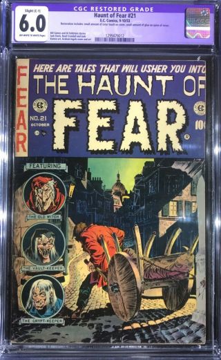 Haunt Of Fear 21 - Ec Comics - Cgc Graded 6.  0 Ow/w - Slight (c - 1) - See Label
