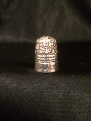 James Swann & Son Solid Silver Thimble 1921? Beautifully Decorated