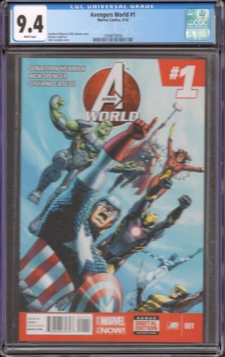 Avengers World 1 (marvel Comics) Cgc 9.  4 1st Print