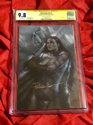 Cgc Ss 9.  8 Red Sonja 1 Virgin Variant Signed,  Art By Lucio Parrillo