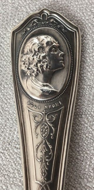 Antique Oneida Silverplate Silent Movie Actress Teaspoon Spoon Pola Negri