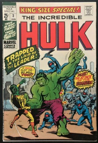 Marvel Comics Incredible Hulk | Annual 3 | 1962 1st Series