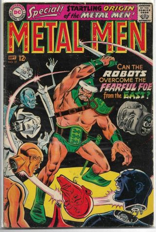 Metal Men 27 Dc Silver Age (1967) Comic Book Fn/fn,  (metal Men Origin Told)