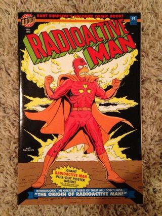 Radioactive Man 1993 1,  Bongo,  With Pull Out Poster Vf,  /nm