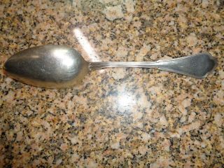 Vintage Pre - Owned Silver Plate Serving Spoon Unmarked 2
