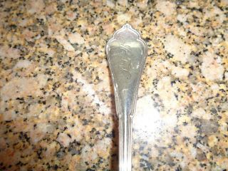 Vintage Pre - Owned Silver Plate Serving Spoon Unmarked 3