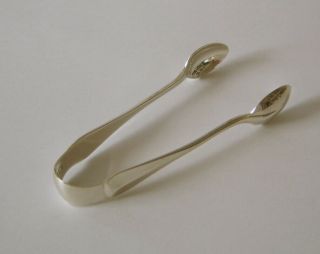 Antique Sterling Silver Sugar Tongs London 1907 4