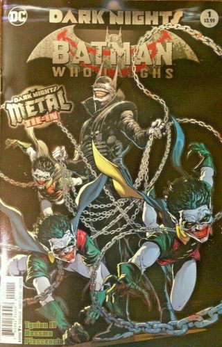 Batman Who Laughs 1 Foil Cover - 1st Print - Joker - Dark Nights Metal Nm -