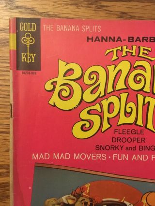 Vintage Gold Key The Banana Splits No.  1 1969 Comic Book VG 2