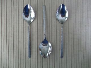 3 Soup Spoons,  Oneida Community Stainless Flatware,  " Via Roma " Pattern