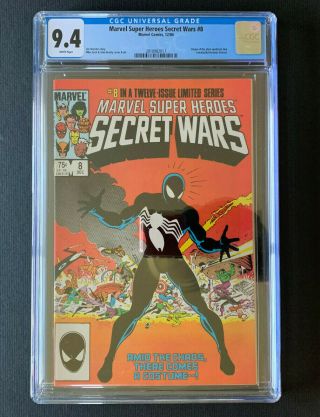 Marvel Heroes Secret Wars 8 | Cgc 9.  4 | White Pages | Origin Of Venom