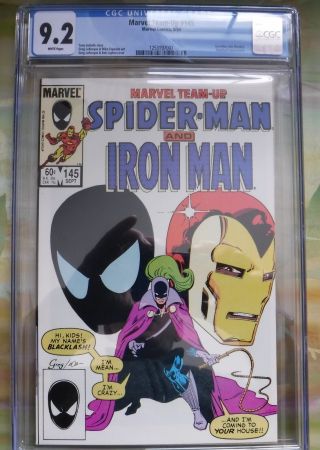 Marvel Team - Up 145 (marvel 9/84) Cgc 9.  2 White Pages Black Spider - Man & Iron Man