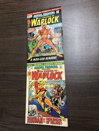 Marvel Premiere 1 & 2 Featuring The Power Of.  Warlock Comic Books (1972)