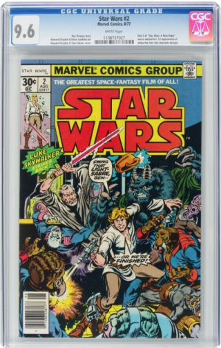 Star Wars (marvel) 2 1977 1st Printing Cgc 9.  6