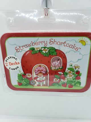 Strawberry Shortcake 2 Decks Playing Cards In Tin Box 2002 - Vintage Rare