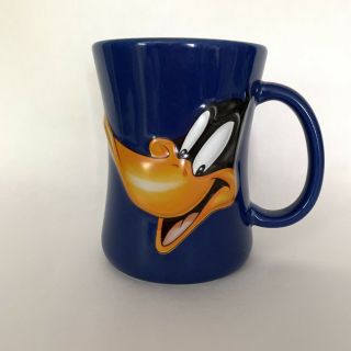 Daffy Duck 3d Blue Coffee Mug Cup 1999 Wb Looney Tunes Xpres Collectable