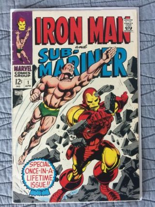 Rare 1968 Silver Age Iron Man And Sub - Mariner 1 Key Issue Complete