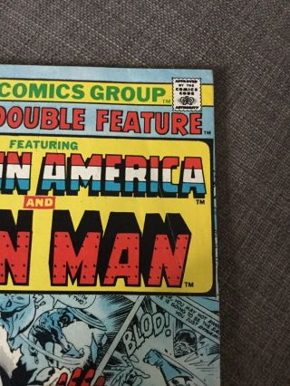 Marvel Double Feature 1 Featuring Captain America and Iron Man December 1973 3