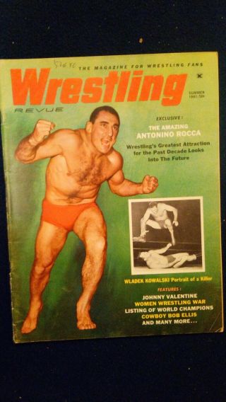 9 Classic Era Wrestling Magazines - Rogers,  Bruiser,  Rocca,  etc. ,  Many. 4