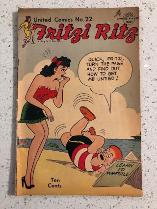 Fritzi Ritz 22 1952 Comic Book Golden Age 2nd Charlie Brown Schultz Rare