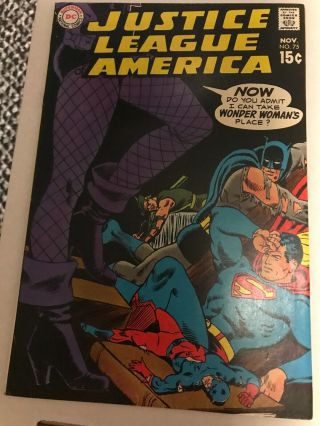 Justice League Of America 75 - 1st Dinah Lance Black Canary Vg/fine Cond.  Hot