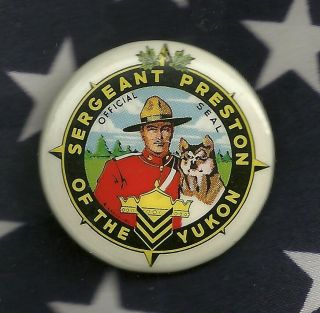 Sergeant Preston Of The Yukon Comic Pinback Button Pin Advertising Canada