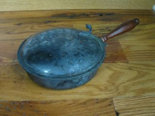 Sheffield Silver Plated W/ Wood Handle Silent Butler Crumb Ash Tray Guc 300