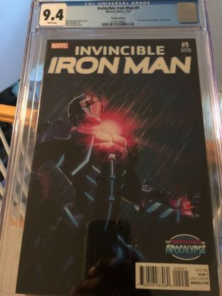 Invincible Iron Man 9 Variant Cgc 9.  4