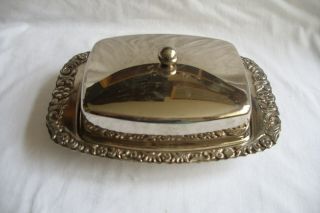 Vintage / Antique Silver Plated Butter Dish.
