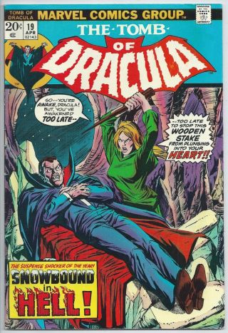 Tomb Of Dracula 19 Apr 1974,  Marvel Blade The Vampire Slayer Mark Jewelers