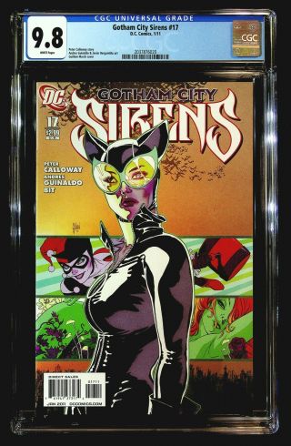 Gotham City Sirens 17 Cgc 9.  8 March Cover Catwoman Harley Quinn Poison Ivy
