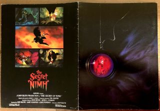 THE SECRET OF NIMH.  Don Bluth Animation.  Promotional item.  1981 3