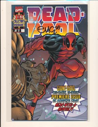 Deadpool 1 (1997) Signed By Joe Kelly And Ed Mcguiness Vf/nm