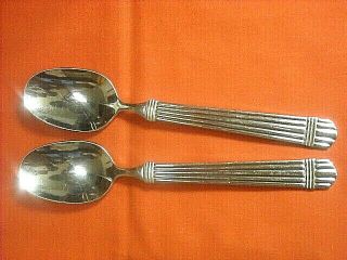 Set Of (2) Wallace " Chardonnay " 18/8 Stainless Steel (7 1/2 ") Soup Spoons